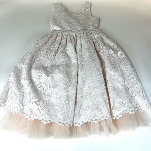 American Princess Little Girls Size 8 Dress Formal Wedding Flower Girl White